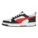 Zapatilla Puma Rebound V6 Low Hombre White/ Red/black