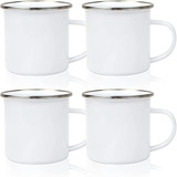 Pack 4 Tazones Enlozado Sublimación Enamel Cup 11 Oz 350 Ml