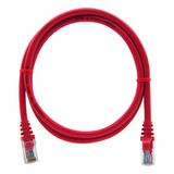 Kit 10 Un. Cabo De Rede Para Internet Cat5e Vermelho 1 Metro