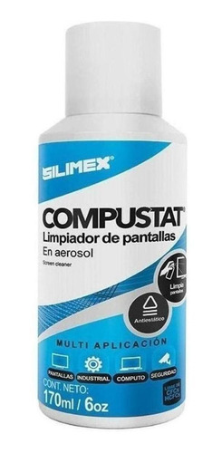 Limpiador Antiestático P/pantallas Silimex Compustat 170 Ml