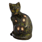 Craftvatika Alto Gato Figura Escultura De Latón Hecha A Mano