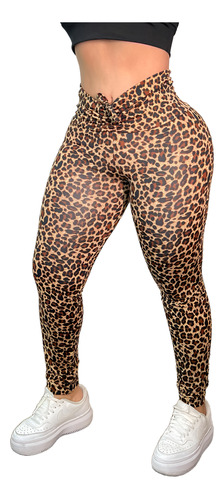 Calça Legging Moda Blogueira Com Cordinha Na Cintura+ Brinde