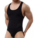 Body Licrado Hombre Fitness Control Abdomen Mono Sexy Casual