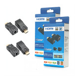 Kit 2 Extensores Hdmi Utp 30m Un Solo Cable Cat6 Rj45 1080p