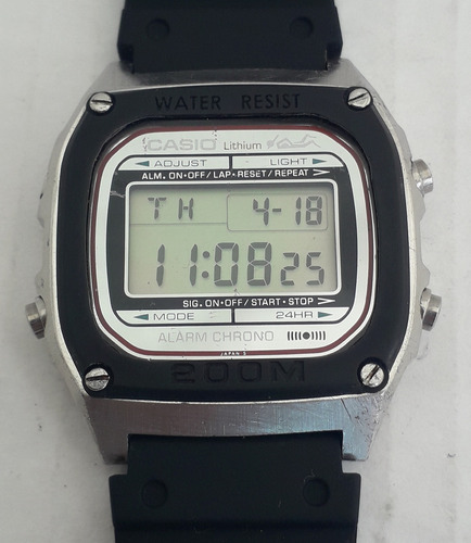 Casio Antigo Dw-1000 Pré G-shock Série Prata - Raro Ano 1982