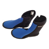 Botines De Buceo Talla L 41-42 Negro/azul Neopren 5mm Cierre