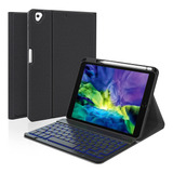 Funda Con Teclado Para iPad 8 7 10.2 Air 3 Pro 10.5 Negro