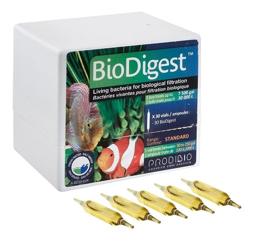 Prodibio Biodigest  Bacteria Viva Bio Digest 6 Ampolas Peixe