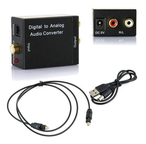 Convertidor De Audio Digital Toslink Optico A Rca