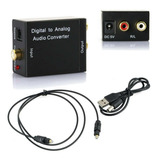 Convertidor De Audio Digital Toslink Optico A Rca