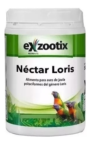 Alimento Para Aves Nectar Loris Arcoiris Exzootix 500 Gr