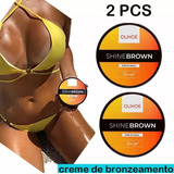 Creme Bronzeador Ouhoe Shine Brown, 100 G, Pacote Com 2