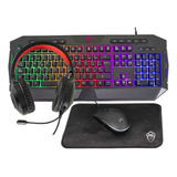 Alámbrico Teclado + Mouse+audífonos+padmouse Gaming Kalley