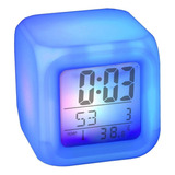 Reloj Despertador/alarma Cubo Luminoso Digital  Colores Led!