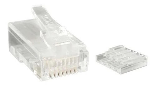 Paquete De 50 Conectores Rj45 Modulares Para Cable Cat6 Crj4