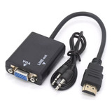 Cabo Conversor Adaptador Hdmi Vga Com Saída P2 Áudio St Nfe