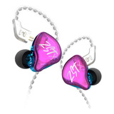 Audifonos In Ear Kz Zst X Morados Purple Blue Sin Micrófono