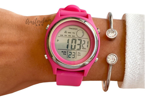 Reloj Tressa Unisex Mod Caro Digital Sumergible Amsterdamarg