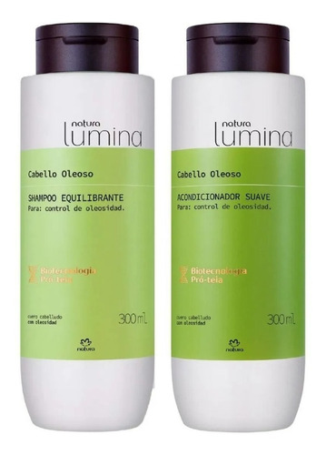 Kit Natura Lumina Cabello Oleosos Shampoo + Acondicionador