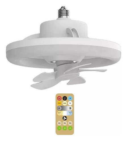 Ventilador De Techo Pequeño E27, Ventilador Led Ajustable