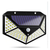 Lampara Solar Con Sensor De Movimiento 100 Leds Modos De Luz Color Negro Color De La Estructura Negro Color De La Pantalla Negro