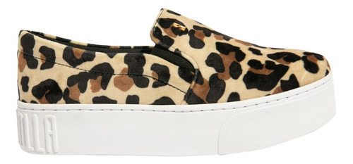 Tênis Feminino Santa Lolla Flatform Animal Print Bege - 038f