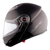 Casco Para Moto Rebatible Ls2 Easy Ff370  Gloss Black Talle S 