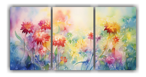 120x60cm Cuadros Florales Abstractos En Luz Solar Flores
