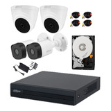 Kit Dvr 8ch  2 Bullet 2 Domo  2mp  1080p Lite  Dahua