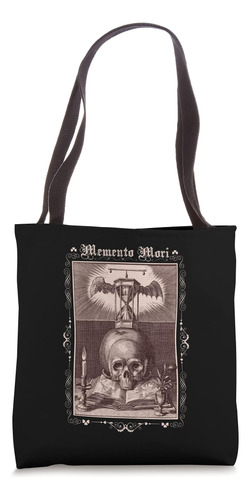 Memento Mori Calavera Gótica Y Reloj De Arena Witchy Dark Ac