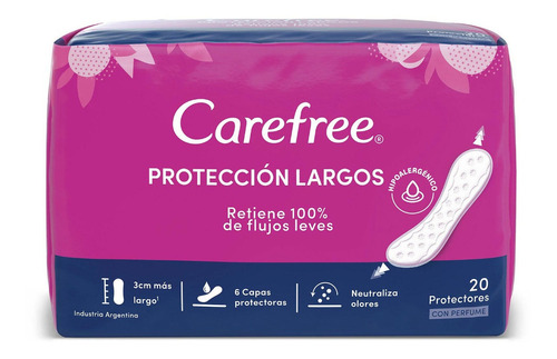 Carefree Proteccion Largo X 20 Unidades