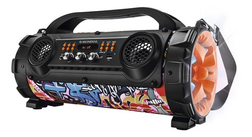 Caixa Amplificadora Mondial Mco08 100w Thunder Street Bivolt Cor Graffiti 110v/220v