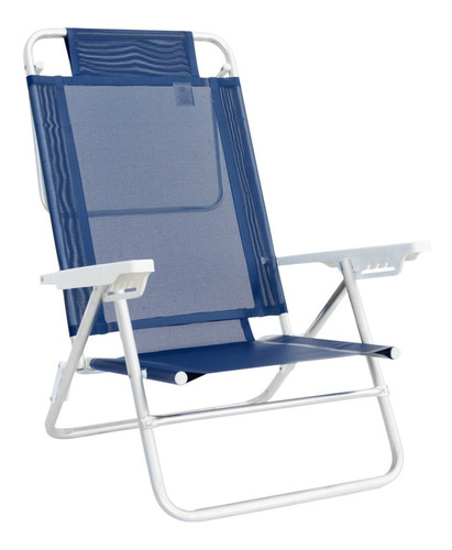 Reposera Sillon Playa Camping 6 Pos. Aluminio Reforzada Mor