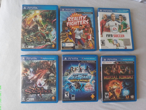 Lote De 6 Jogos Playstation Vita, Psvita, Fifa, Mortal Etc.