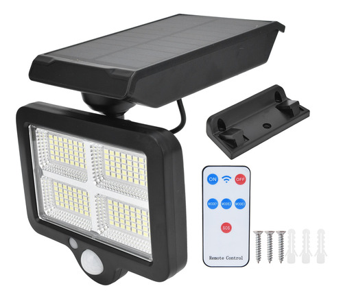 160 Led Luz Lámpara Solar Exteriore De Pared Sensor 3 Modos