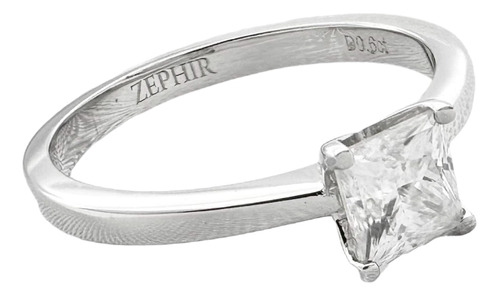 Anillos De Compromiso Diamante Zephir Corte Princesa 0.6ct 