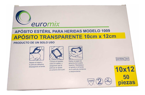 Tegaderm Aposito Parche Euromix Medida 10x12 Caja X 50