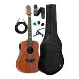 Violão Strinberg Sr200 Mgs Mini Folk Kit Capa Luxo Acessório