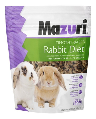 Alimento Mazuri Conejo Baratisimo Excelente Calidad 2,5 Kilo