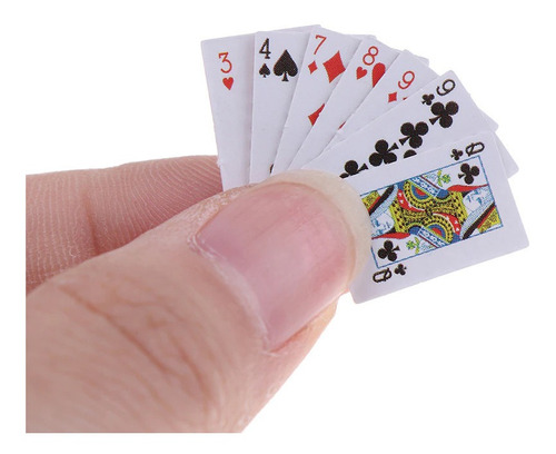 Baraja Cartas Poker Naipes Miniatura Juego De Mesa Casino