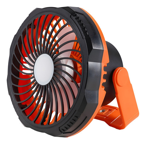 Ventilador De Camping Portátil Recargable Con Luz Led