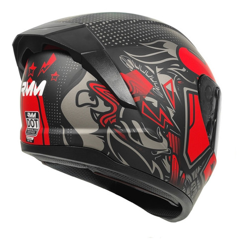 Casco Moto Cerrado Rmm Hf701 Alpha Dot Deportivo C/lente