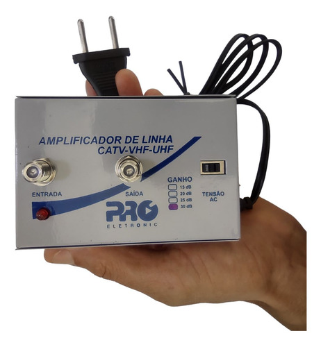 Amplificador De Linha, Antena Tv Pqal-3000 30db Proeletronic