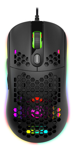 Mouse Gaming Ergonómico Con Luces Rgb 6400 Dpi Programable