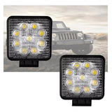 Par De Faros 9 Leds Para Autos Todo Terreno 4x4 Jeep Estrobo