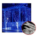 Luz Cascada 4x2m 320 Led Luces Navidad Azul 4x2-320l