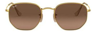 Óculos De Sol Ray-ban Hexagonal Flat Lenses Metal Dourado