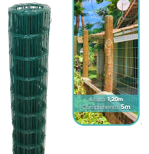 Tela Arme Jardim Decorativa 5m X 1,20m Revestida Pvc Verde