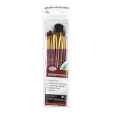 Conjunto De 7 Pincéis Aquarela Rset-9192 Royal & Langnickel Cerdas Marrom