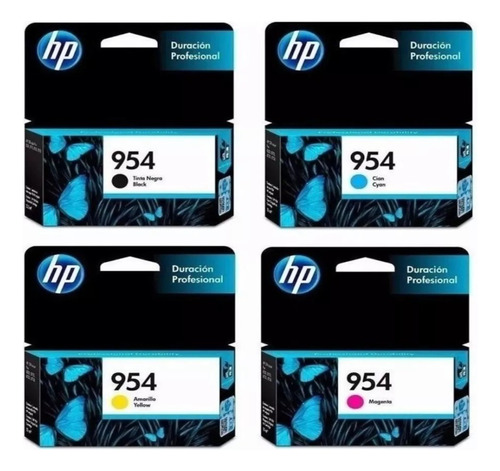 Combo 4 Cartuchos Tinta Hp 954 Cmyk 1000, 700 Paginas Origin